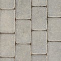 Tiled with paving stone bricks path