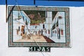 Tiled picture on Mijas bullring. Royalty Free Stock Photo