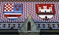 Tiled roof coat of arms Royalty Free Stock Photo