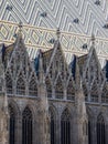 The tiled roof of Stephansdom (St Stephen\'s) cathedral. Vienna, Austria. Royalty Free Stock Photo