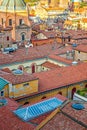 Tiled roofs of Bologna city Royalty Free Stock Photo