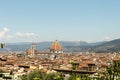 Tiled roofs and cathedral of florence top