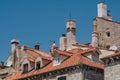 Tiled roofs and chimneys of the old city Dubrovnik in Croatia Royalty Free Stock Photo