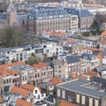 Tiled roofs in Delft in spring Royalty Free Stock Photo