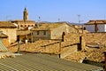 Tiled roofs of rural houses and the dome of the church Royalty Free Stock Photo