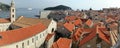 Tiled roofs of the old town, Adriatic Sea in the background, Dubrovnik, Croatia Royalty Free Stock Photo