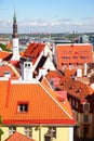 Tiled roofs of Old town of Tallin Royalty Free Stock Photo