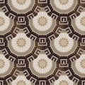 Tiled round mandalas seamless pattern. Elegant deco background. Greek ornamental repeat backdrop. Geometric ornament. Abstract