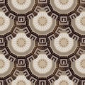 Tiled round mandalas seamless pattern. Elegant deco background. Greek ornamental repeat backdrop. Geometric ornament. Abstract Royalty Free Stock Photo