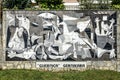 A tiled wall in Gernika reminds of the bombing during the Spanish Civil War. by Pablo Picasso