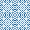 Tiled watercolor background. Blue splendid