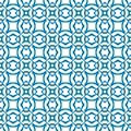 Tiled watercolor background. Blue vibrant boho