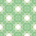 Tiled watercolor background. Green optimal