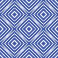 Tiled watercolor pattern. Indigo symmetrical