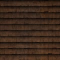 Tiled wood shingle roof texture Royalty Free Stock Photo