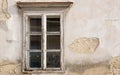 Tiled wooden window on an old building Royalty Free Stock Photo