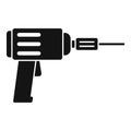 Tiler electric drill icon, simple style Royalty Free Stock Photo