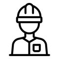 Tiler worker icon, outline style