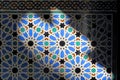 Tiles of Al Andalus. Alcazar of Seville Spain. Arab pattern decoration