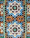Tiles at Ali Ben Youssef Madrassa in Marrakech Royalty Free Stock Photo