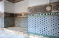 Tiles -Alicatados- of Al Andalus in the Alcazar of Seville, Andalusia, Spain.