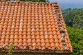Tiles of ancient village roofs