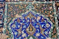 Tile working details of Blue Mosque, Tabriz, Iran