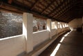 Scenery of a covered Walkway in the Castle of GÃÂ¼ssing