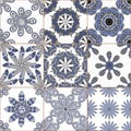 Tiles Floor Ornament Collection Royalty Free Stock Photo