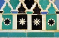 Tiles glazed, azulejos, Alcazar in Sevilla, Spain