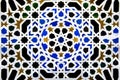 Tiles, Moorish ornaments and architecture in Alhambra Palace, the Moorish citadel in Granada
