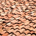 Tiles on old castle roof