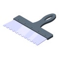 Tiles putty knife icon, isometric style