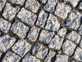 Old rustic stone pavement textured background, architectural detail material and floor surface, abstract natural texture for Royalty Free Stock Photo