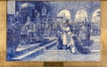 The tiles at the train station of Sao Bento in Porto