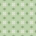 Green and white geometric porcelain pattern inspired by Portuguese, Italian or Spanish old retro tiles.