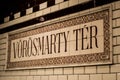 Tiles in Vorosmarty Ter subway station in Budapest