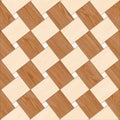 Geometric shape wooden floor and wall decore Royalty Free Stock Photo
