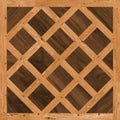 Tiles, wooden geometric shapes, window style