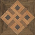 Tiles, wooden geometric shapes, verde and brown