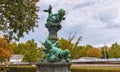 The Tilgner Fountain Frog Fountain located at the small Ressel park in Vienna