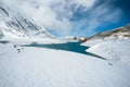 Tilicho lake in the Annapurna range of the Himalayas Royalty Free Stock Photo