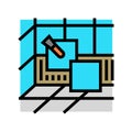 tiling bathroom color icon vector illustration