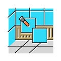 tiling bathroom color icon vector illustration