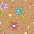 Tiling colorful flower texture Royalty Free Stock Photo