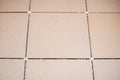 Tiling, tile trimming, metering and cutting. Repair of the floor Royalty Free Stock Photo