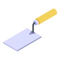 Tiling trowel icon, isometric style