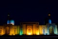 Tilla-Sheikh mosque in Hazrati Imom majmuasi, Tashkent, Uzbekistan with night lightning