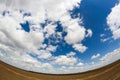 Tillage field sky clouds