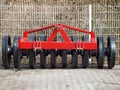 Tillage machine - ramming silage Royalty Free Stock Photo